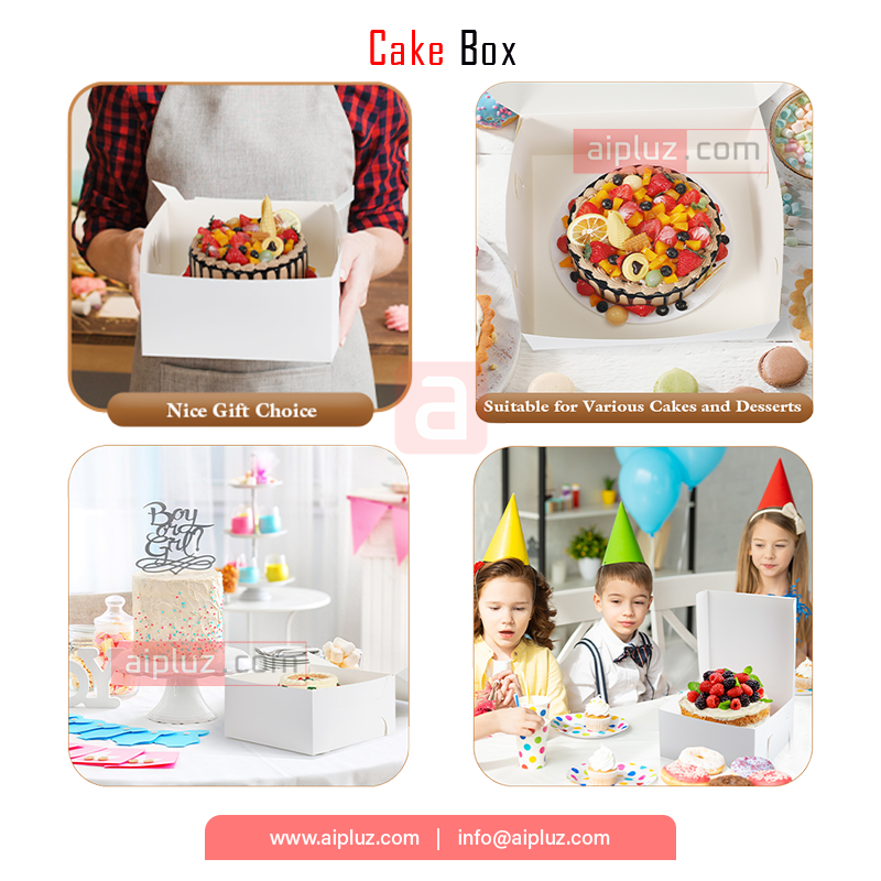 Cake Box White 10″ – AiPluz